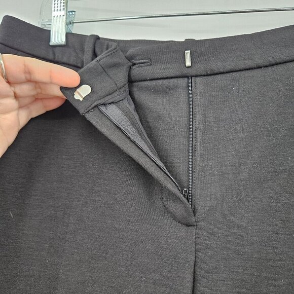 Theory Treeca Tailored Trouser Pants Double Knit Jersey Black Women’s Size 6 - Picture 7 of 13